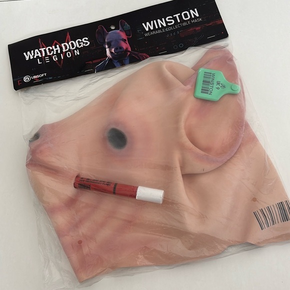 Watch Dogs Legion Winston Pig Mask‎ E3 2019 Adult Gaming Halloween - Picture 1 of 8